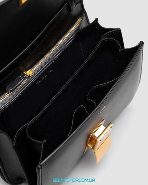 Жіноча сумка Celine Classic Box Medium Black/Gold Premium фото