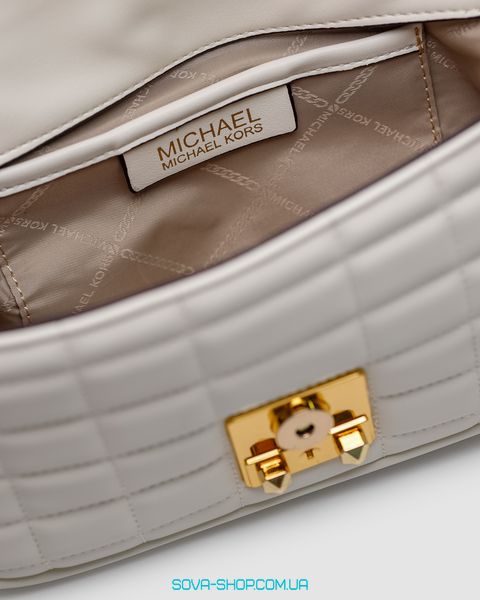 Жіноча сумка Michael Kors Tribeca Large Quilted Leather Shoulder Bag Cream Premium фото