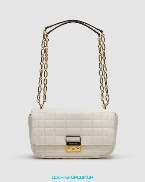 Женская сумка Michael Kors Tribeca Large Quilted Leather Shoulder Bag Cream Premium фото