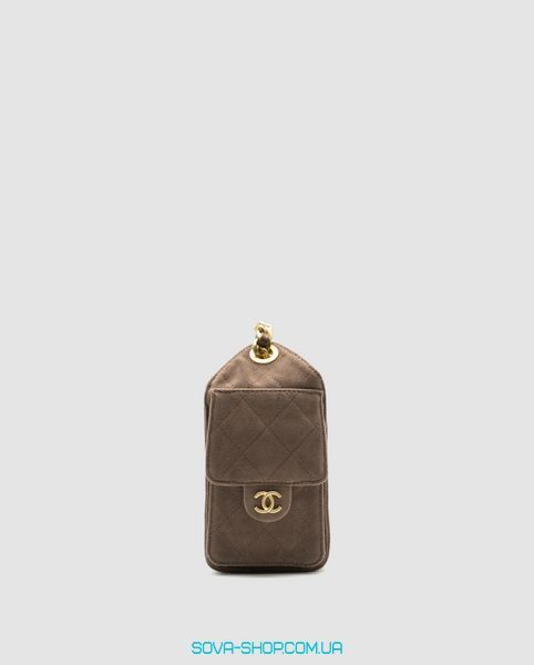 Жіноча сумка Chanel 25 Mini Handbag Suede Brown Premium фото