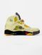 Чоловічі та жіночі баскетбольні кросівки Nike Jordan 5 Retro Off-White Sail re-126366 фото 2