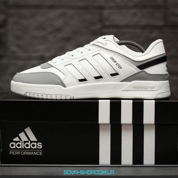 Чоловічі кросівки Adidas Drop Step White Black Grey фото