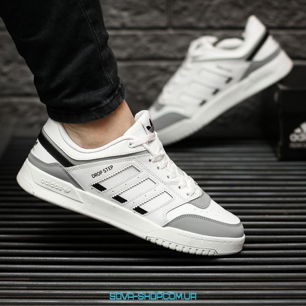 Чоловічі кросівки Adidas Drop Step White Black Grey фото