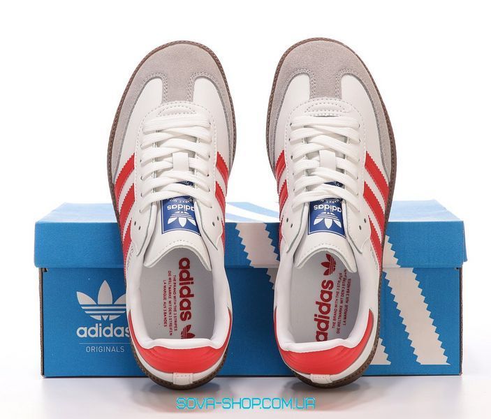 Жіночі кросівки Adidas Samba WHITE / RED фото