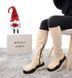 Зимові жіночі черевики з хутром Bottega Veneta High Beige 13048 re-5411 фото 3