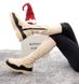 Зимові жіночі черевики з хутром Bottega Veneta High Beige 13048 re-5411 фото 4