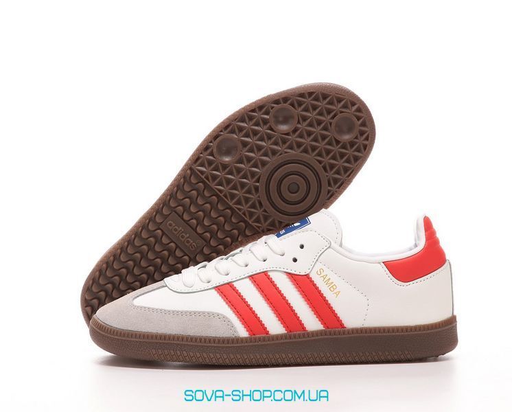 Жіночі кросівки Adidas Samba WHITE / RED фото
