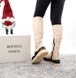 Зимові жіночі черевики з хутром Bottega Veneta High Beige 13048 re-5411 фото 10