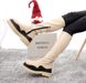 Зимові жіночі черевики з хутром Bottega Veneta High Beige 13048 re-5411 фото 2