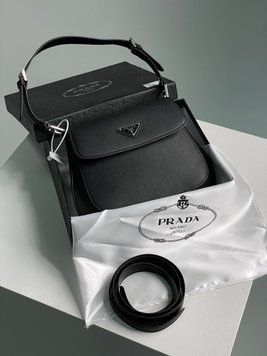 Жіноча сумка Prada Cleo Brushed Leather Mini Bag Black Premium фото