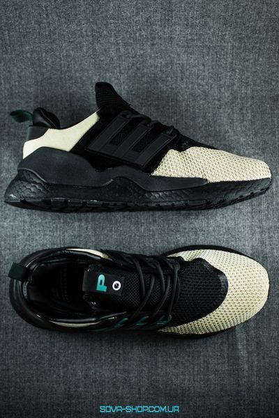 Мужские кроссовки ADIDAS EQT 91/18 PACKER CORE BLACK/ SUB GREEN/ BLACAR Мужские кроссовки ADIDAS фото