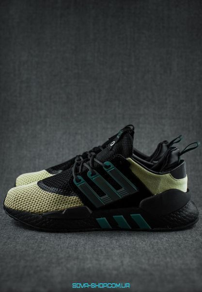 Мужские кроссовки ADIDAS EQT 91/18 PACKER CORE BLACK/ SUB GREEN/ BLACAR Мужские кроссовки ADIDAS фото