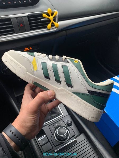 Мужские кроссовки Adidas Drop Step White Green Yellow фото