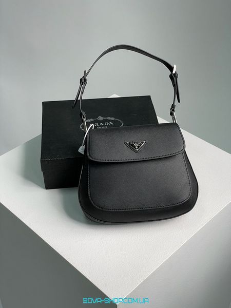 Женская сумка Prada Cleo Brushed Leather Mini Bag Black Premium фото