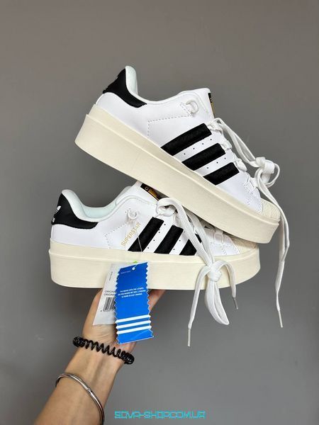 Жіночі кросівки Adidas Superstar Bonega White/Black фото