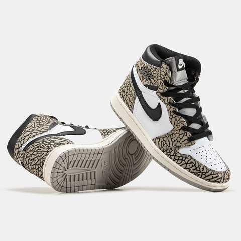 Мужские и женские кроссовки Nike Air Jordan 1 White Cement 