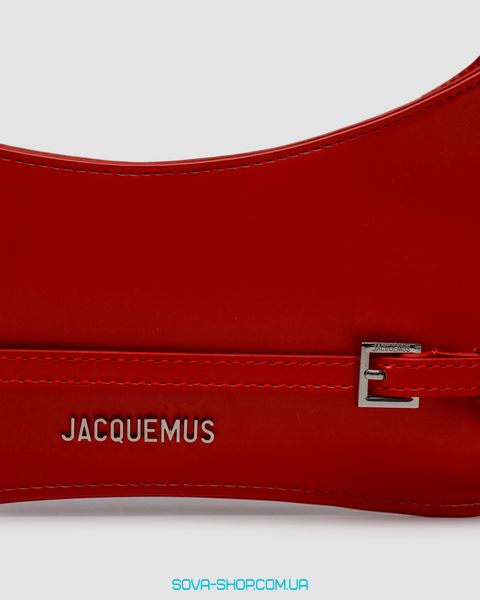Женская сумка Jacquemus Le Bisou Ceinture Leather Shoulder Bag in Red Premium фото