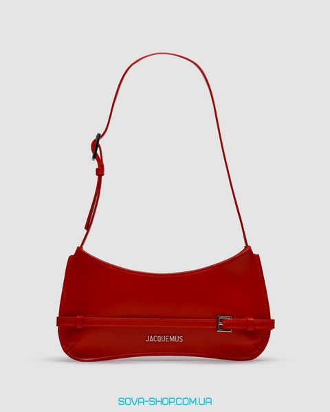 Жіноча сумка Jacquemus Le Bisou Ceinture Leather Shoulder Bag in Red Premium фото