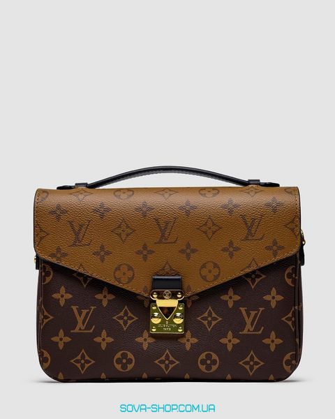 Жіноча сумка Louis Vuitton Pochette Metis Shoulder Bag Brown Leather Monogram Reverse Coated Premium фото