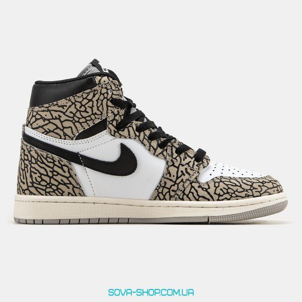 Мужские и женские кроссовки Nike Air Jordan 1 White Cement фото