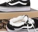 Женские и мужские зимние кеды С МЕХОМ V a n s Black White re-8594 фото 7