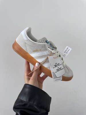 Унісекс кросівки Adidas Gazelle LIGHT GREY / GUM Premium фото