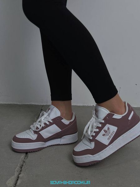 Жіночі кросівки Adidas Forum Bold White Bordo фото