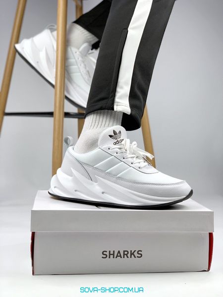 Чоловічі кросівки Adidas Sharks Boost All White фото