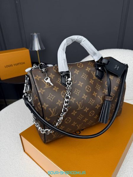 Женская сумка Louis Vuitton Speedy 30 Monogram Canvas Handbag Black Premium фото