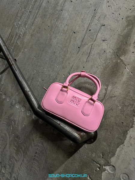 Женская сумка Miu Miu Arcadie Leather Bag Pink Premium фото