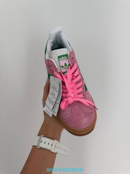 Жіночі кросівки Adidas Gazelle Bold PINK / GREEN фото