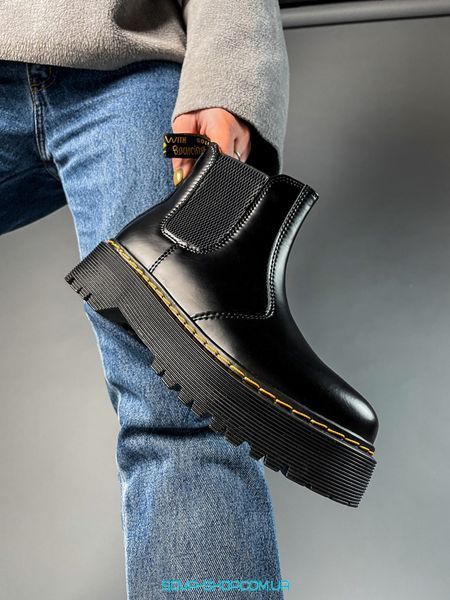 Женские зимние ботинки Dr. Martens Chelsea Black фото