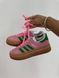 Жіночі кросівки Adidas Gazelle Bold PINK / GREEN re-11587 фото 4