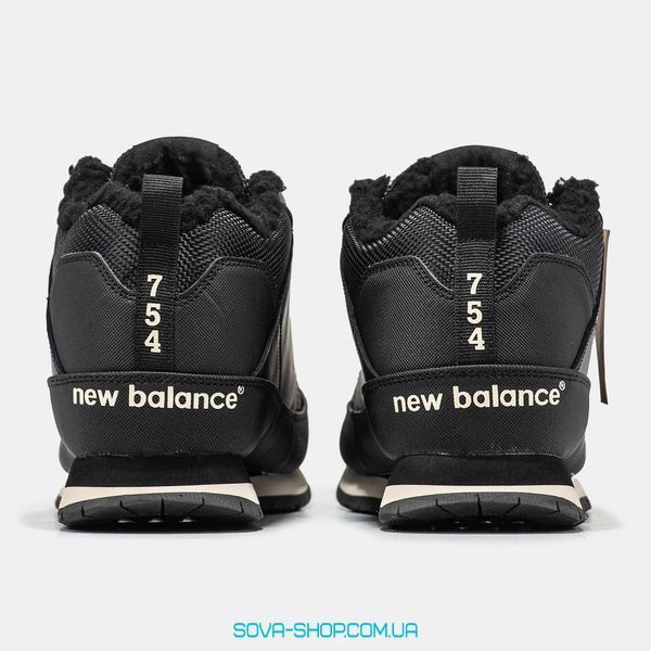 Мужские зимние кроссовки New Balance 754 Black Мех фото