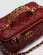 Жіноча сумка Chanel Classic Burgundy Lambskin Pearl Crush Vanity Bag Gold Premium re-11685 фото 4