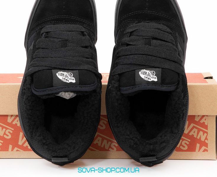 Зимние мужские и женские кеды С МЕХОМ V a ns KNU Winter Black фото