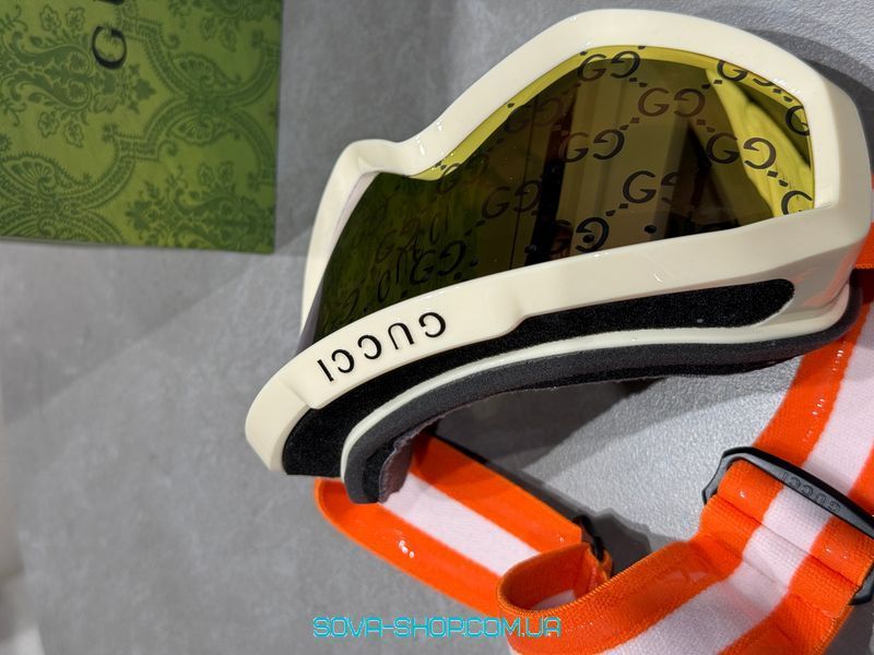 Лижні окуляри (маска) Gucci GG Monogram Ski Goggles Mask Model Premium фото