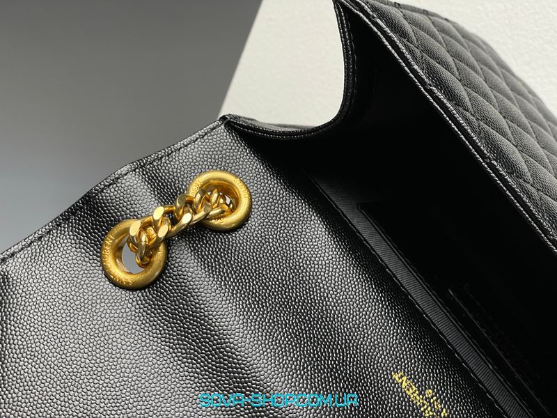 Жіноча сумка Yves Saint Laurent Envelope Medium In Quilted Grain De Poudre Embossed Leather Premium фото