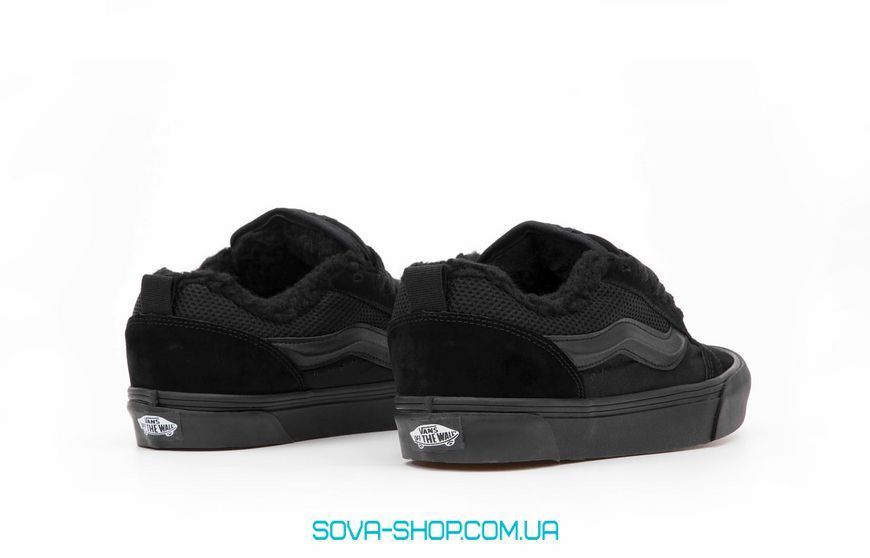 Зимние мужские и женские кеды С МЕХОМ V a ns KNU Winter Black фото