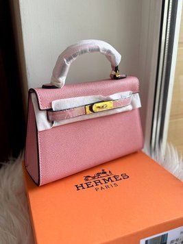 Жіноча сумка Hermes Kelly 20 Pink Togo Leather with Gold Hardware Premium фото
