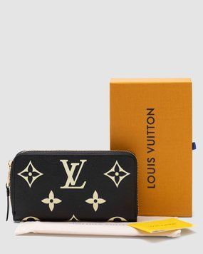 Кошелёк Louis Vuitton Clemence Wallet Bicolor Black/Cream Premium фото