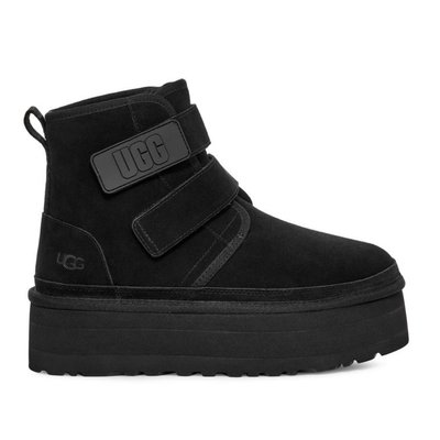 Женские зимние ботинки UGG Neumel Platform Velcro Chukka Black PREMIUM фото