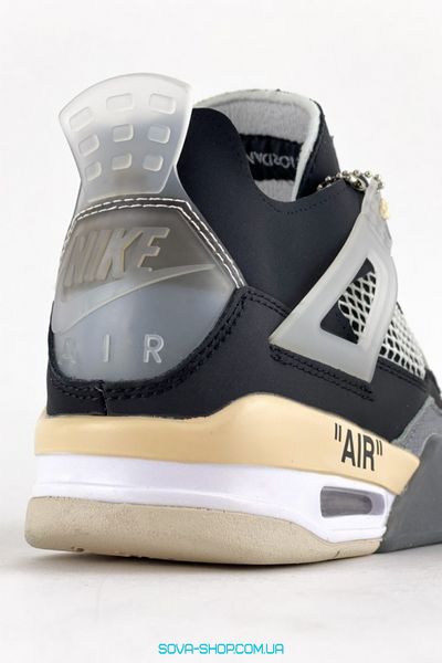Чоловічі баскетбольні кросівки Nike Air Jordan 4 Retro Black Beige фото