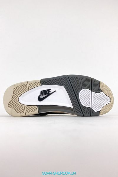 Чоловічі баскетбольні кросівки Nike Air Jordan 4 Retro Black Beige фото
