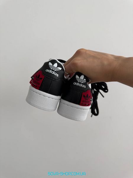 Жіночі кросівки Adidas Superstar THE ORIGINALS Black White Red фото