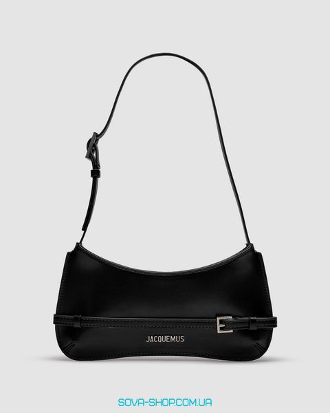 Женская сумка Jacquemus Le Bisou Ceinture Leather Shoulder Bag in Black Premium фото