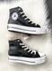 Женские высокие зимние кеды с мехом All Star High Black Fur re-5525 фото 6