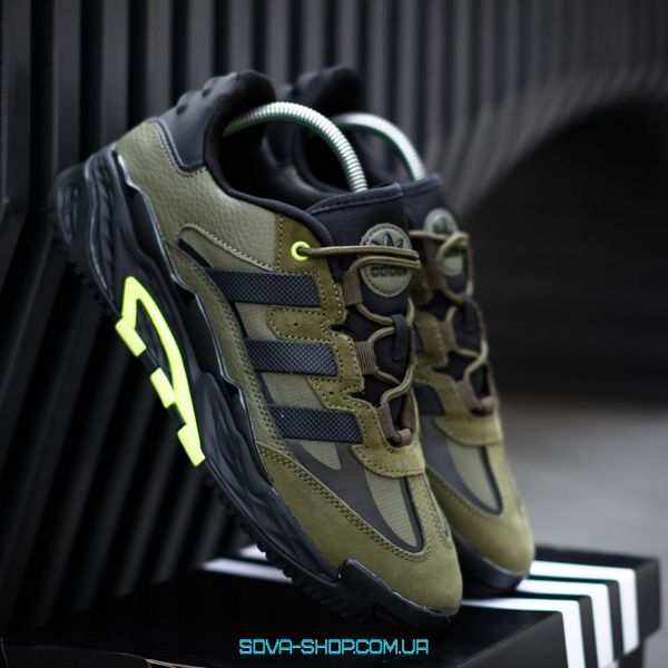 Чоловічі кросівки Adidas Niteball Black Army Green фото