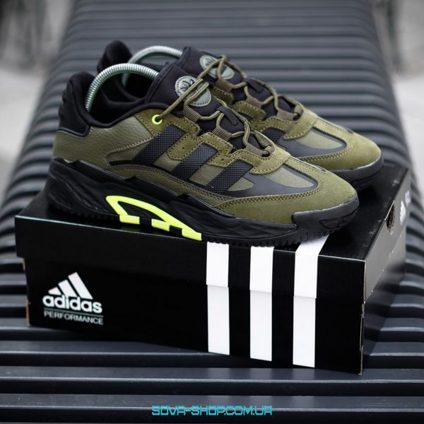 Мужские кроссовки Adidas Niteball Black Army Green фото