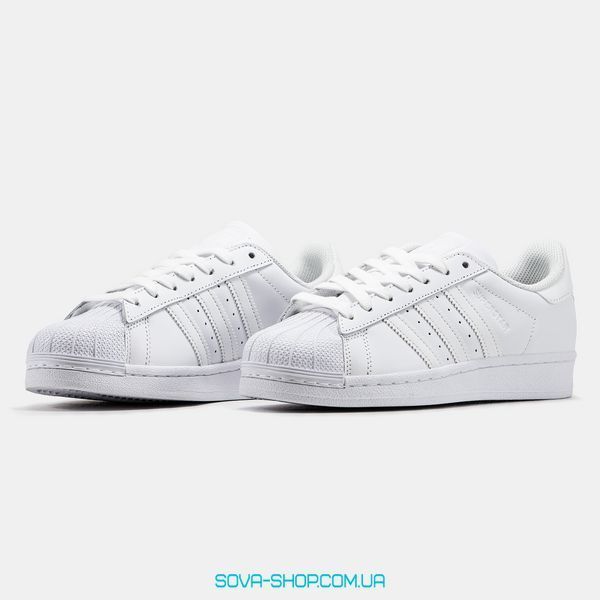 Жіночі та чоловічі кросівки Adidas Superstar Classic All White фото